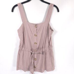 THAT’S IT! Knit Button Up Drawstring Peplum Tank Top INDIA🇮🇳MADE‎ SMALL